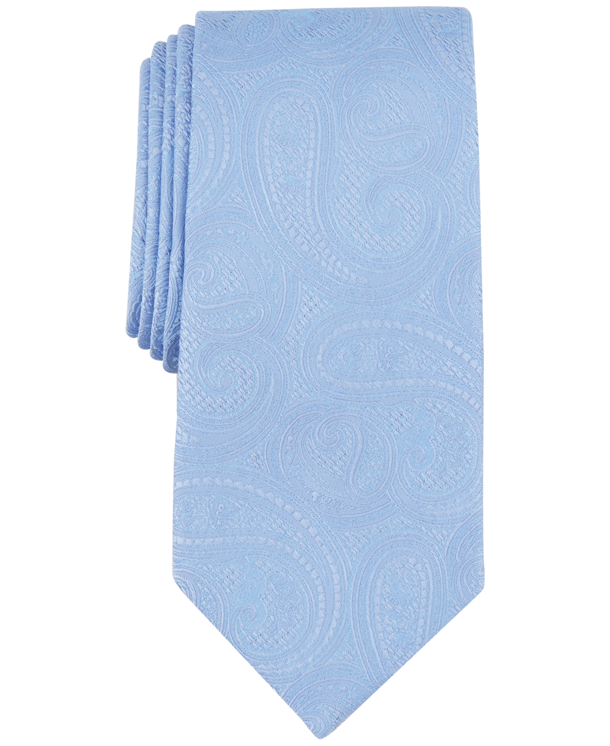 Michael Kors Men's Rich Texture Paisley Silk Tie In Light Blue