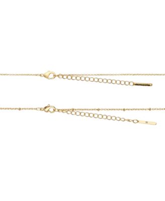 14K Gold Flash Plated Virgin Mary Layered Pendant Necklace
