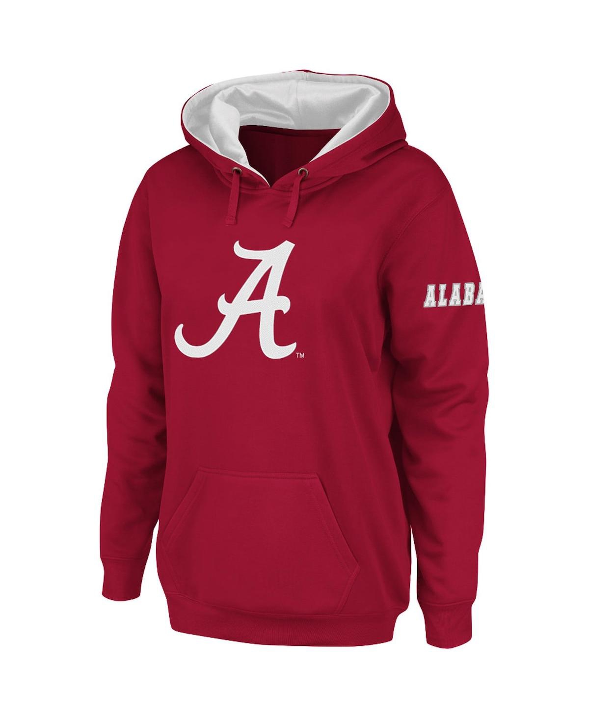 Women's Stadium Athletic Crimson Alabama Crimson Tide Big Logo Pullover Hoodie - Crimson
