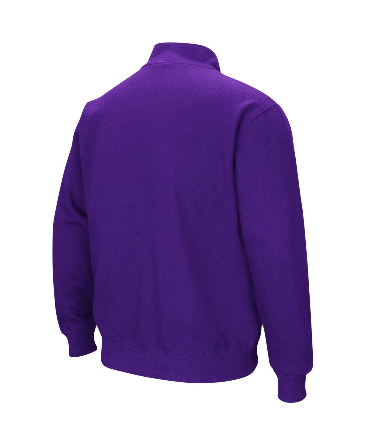 Men's ColosseumLsu Tigers Big and Tall Tortugas Quarter-Zip Jacket - Purple