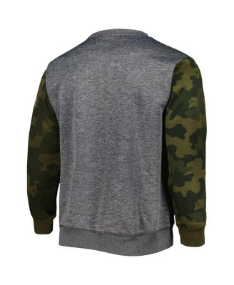 Men's Heather Charcoal Brooklyn Nets Camo Stitched Sweatshirt