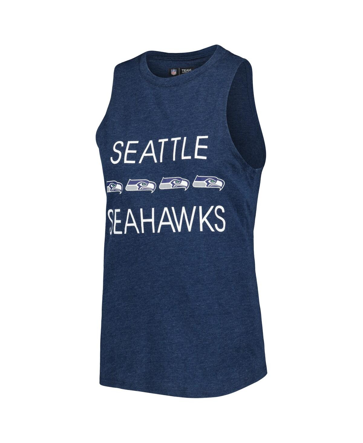 Concepts Sport Women's  Neon Green, College Navy Seattle Seahawks Muscle Tank Top And Pants Sleep Set In Neon Green,college Navy