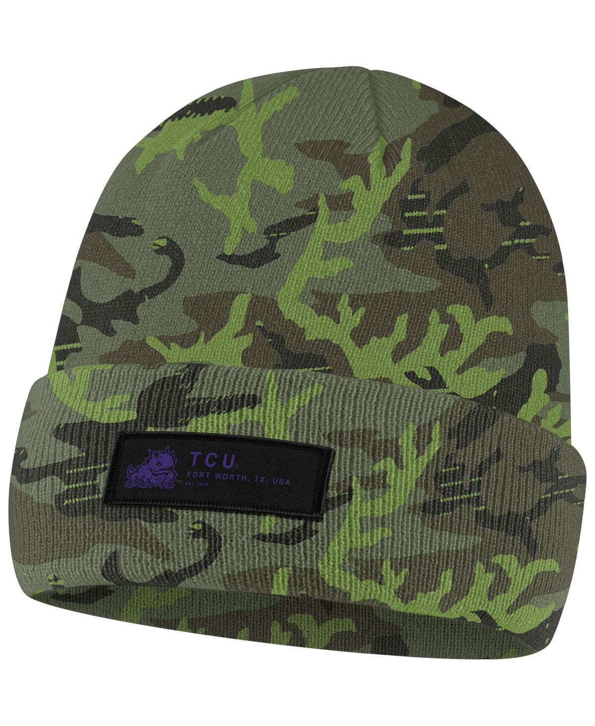 Nike Men's  Camo Tcu Horned Frogs Veterans Day Cuffed Knit Hat