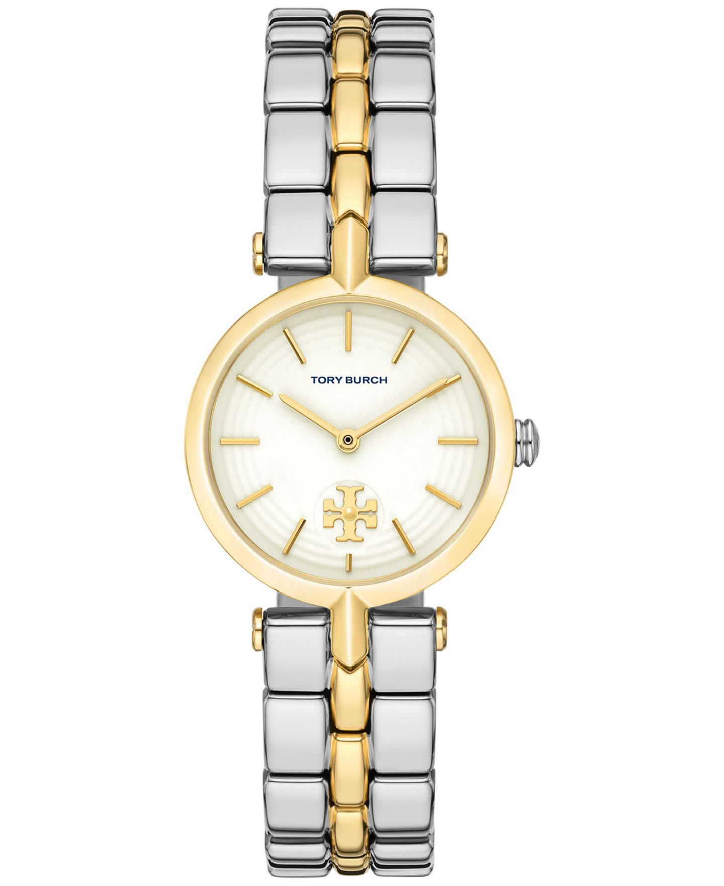 Женские часы Tory Burch Kira Two-Tone Stainless Steel Bracelet Watch 30mm — фото 1