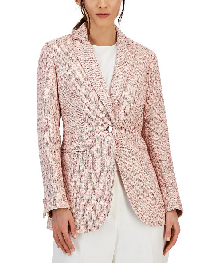 Anne klein tweed blazer hotsell