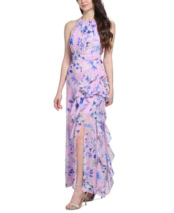 Eliza j halter ruffle sale maxi dress