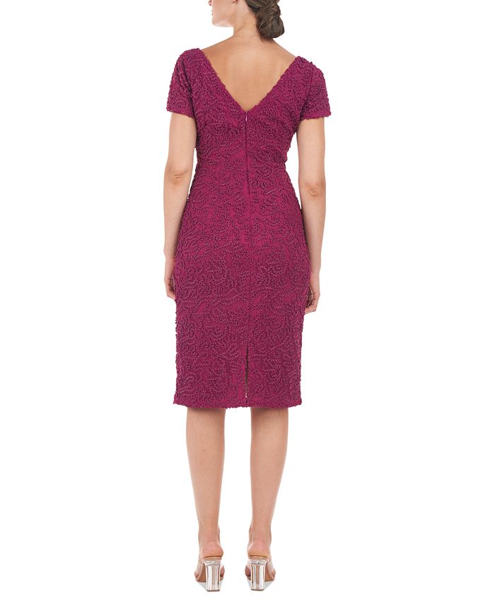 JS Collections Women's Melanie CapSleeve Embellished Dress Macy's