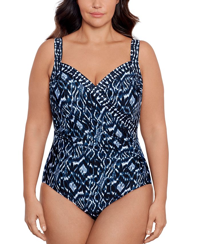 Miraclesuit Women's Plus Size Swimwear Palatium Sanibel Tummy