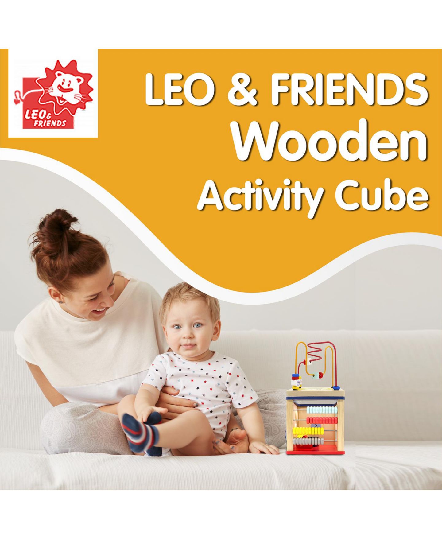 Детские игрушки Leo & Friends Benny Activity Cube, цвет: Разноцветный — фото 3