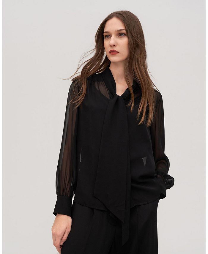 Black blouses deals at macys