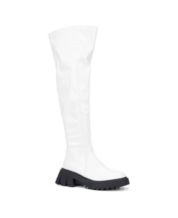 Over the Knee White Boots for Women Booties Ankle Boots Tall