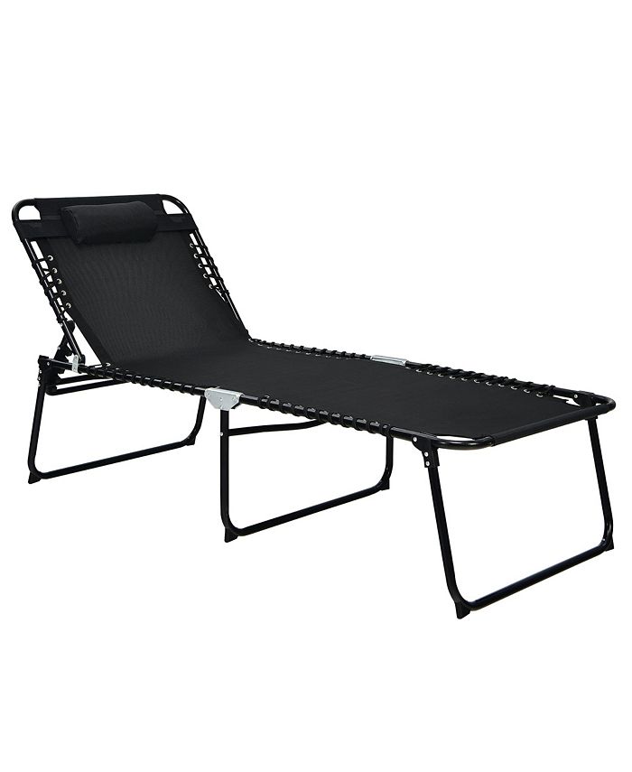 Costway Folding Lounge Chaise Chair 4 Position Patio Recliner w