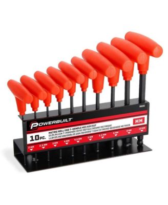 10 Piece Metric T-Handle Hex Key Wrench Set