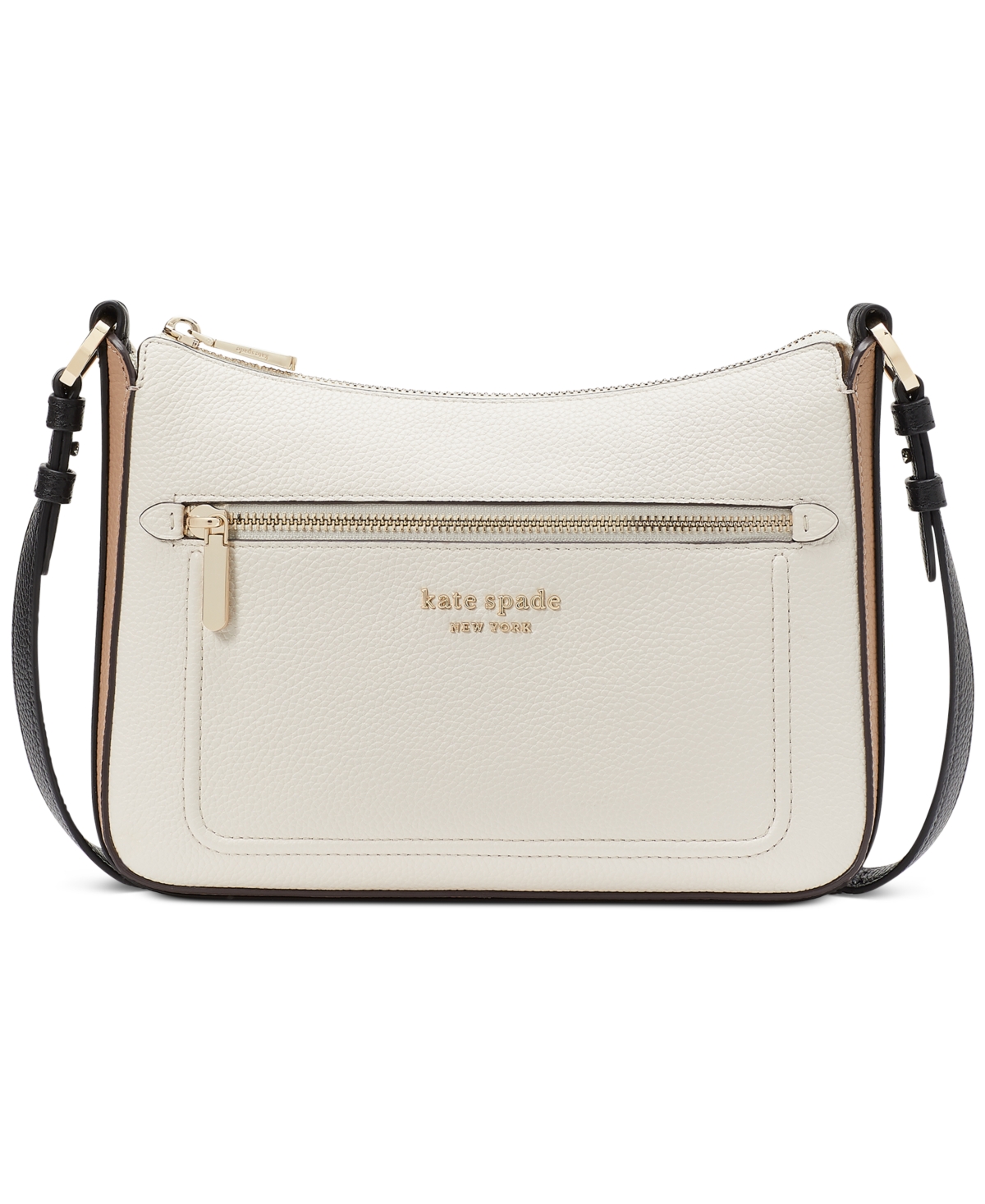 Kate Spade New York Hudson Colorblocked Pebbled Leather Small Crossbody In Parchment Multi