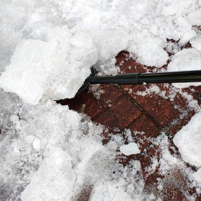 Outdoor Steel Shock-Absorbing Ice Chopper and Scraper with Extra Thick Blade and Foam Grip - 47"