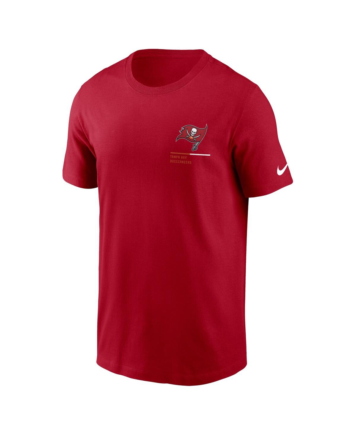 Shop Nike Men's  Red Tampa Bay Buccaneers Team Incline T-shirt
