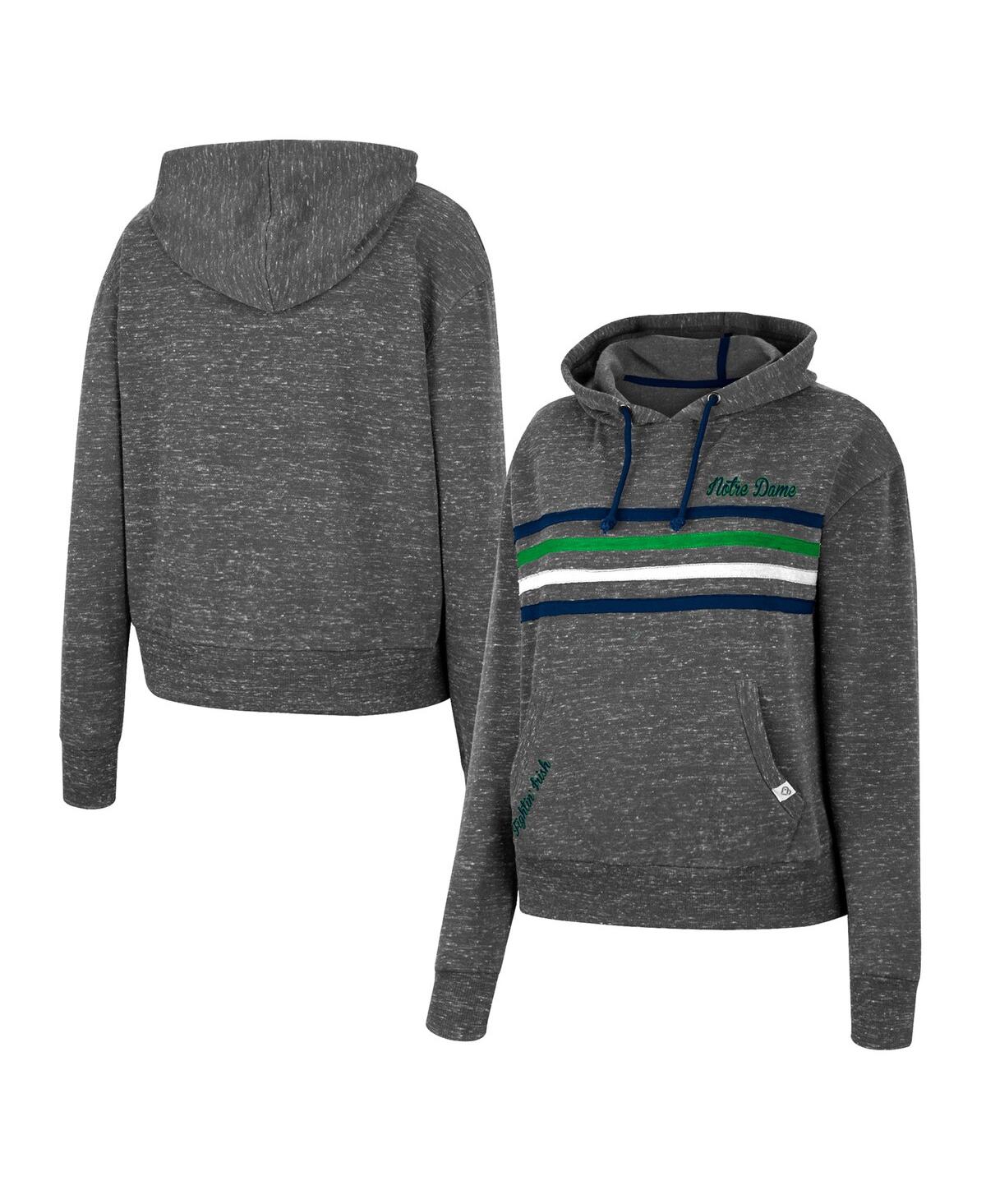 Colosseum Charcoal Michigan State Spartans Backstage Speckled Pullover Hoodie In Charcoal