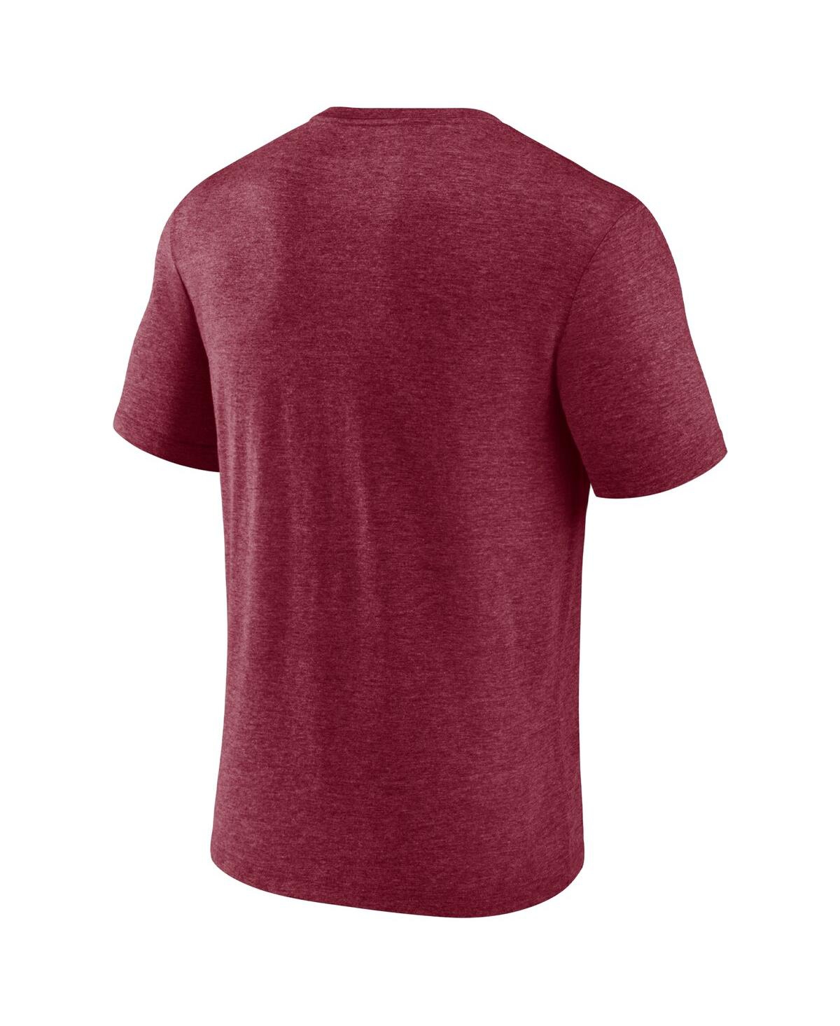 Men's FanaticsColorado Avalanche 2022 Stanley Cup Champions Slap Shot Tri-Blend T-shirt - Burgundy