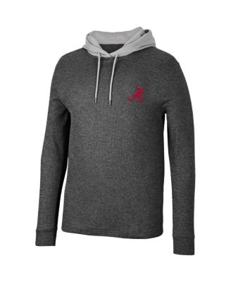 Men's Black Alabama Crimson Tide Ballot Waffle-Knit Thermal Long Sleeve Hoodie T-shirt