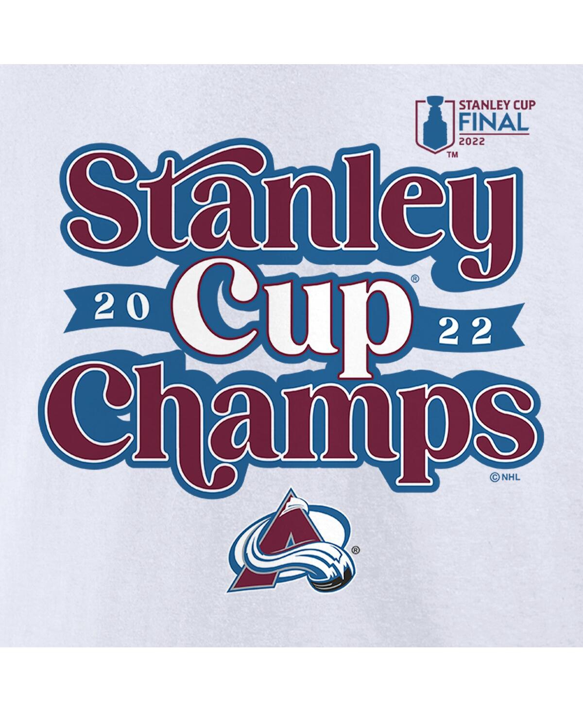 Women's FanaticsColorado Avalanche 2022 Stanley Cup Champions Saucer Pass V-Neck T-shirt - White
