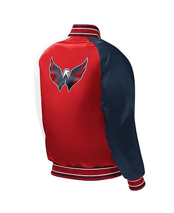Starter Big Boys Red Washington Capitals Raglan Full-Snap Varsity Jacket -  Macy's