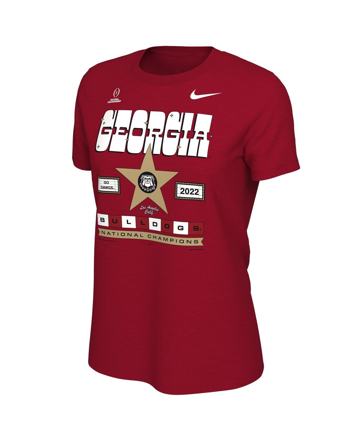 Nike Red Georgia Bulldogs College Football Playoff 2022 National Champions Star Celebration T-shirt In Red