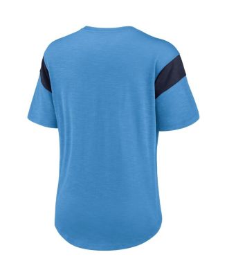 Women's Light Blue Tennessee Titans Primary Logo Fashion Top