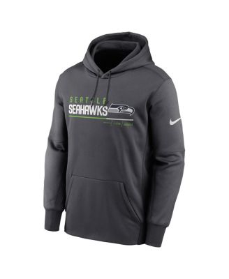 Men's Anthracite Seattle Seahawks Prime Logo Name Split Pullover Hoodie