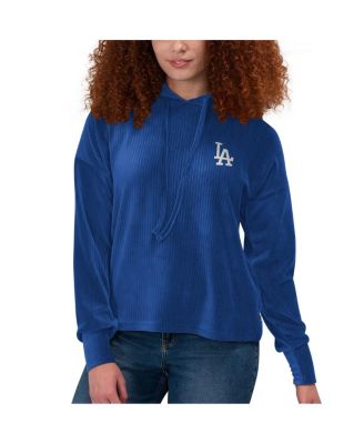 Women's Royal Los Angeles Dodgers End Line Pullover Hoodie
