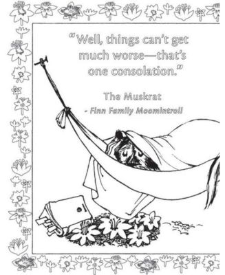 The Moomin Coloring Book (Official Gift Edition with Gold Foil Cover) by Tove Jansson