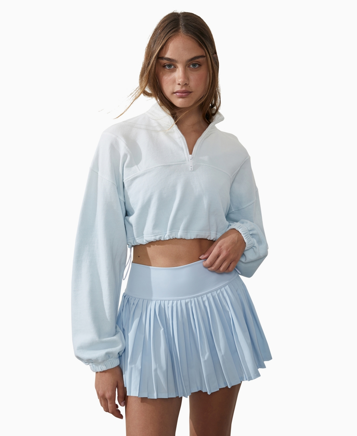  Cotton On Body Women's Half Zip Crop Sweatshirt