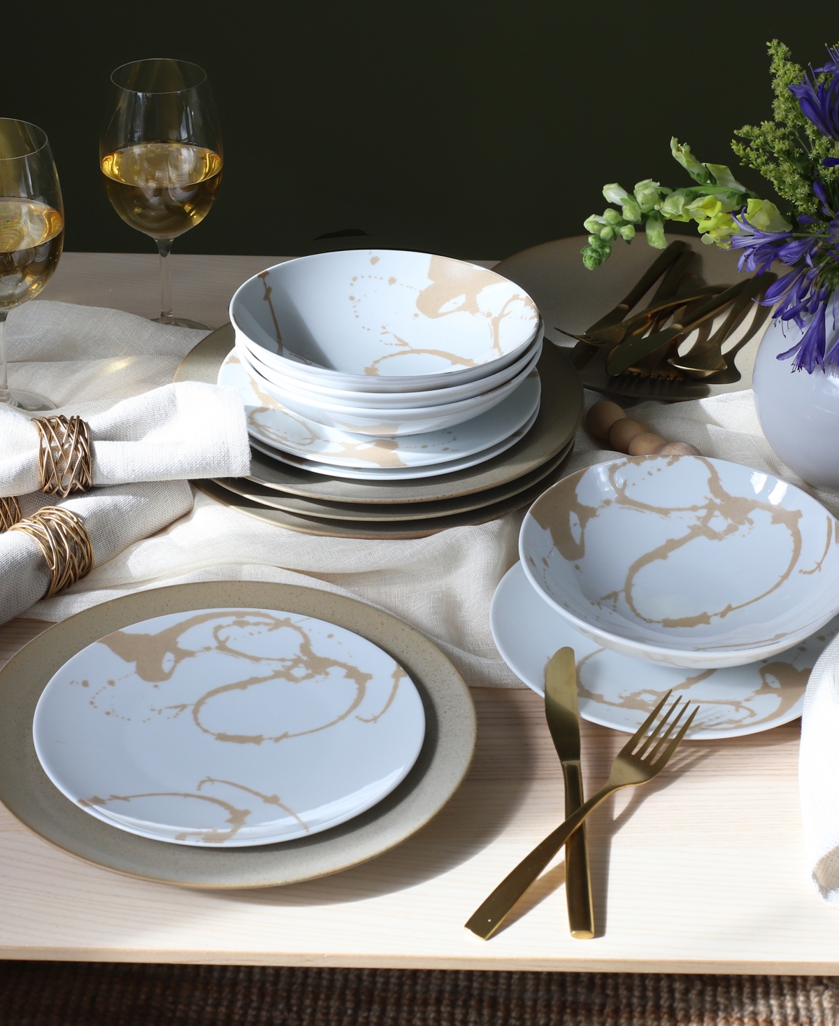 Euro Ceramica Nile 12 Pc. Dinnerware Set, Service for 4