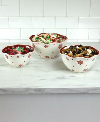Winterfest Holiday Nesting Bowls, Set of 3