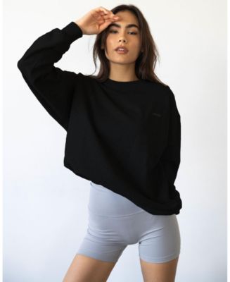 Rebody French Terry Sweatpants for Women - 7/8 Inseam, Baggy Fit, Pockets, Drawstring main image 1