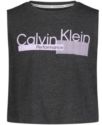 Photo 1 of SIZE L - Calvin Klein Performance Big Girls Muscle Crop Logo T-shirt