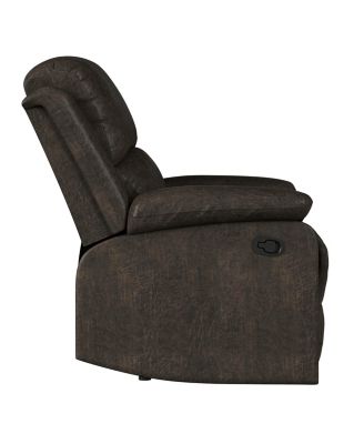 34.75" Steel Dayton Faux Suede Manual Recliner