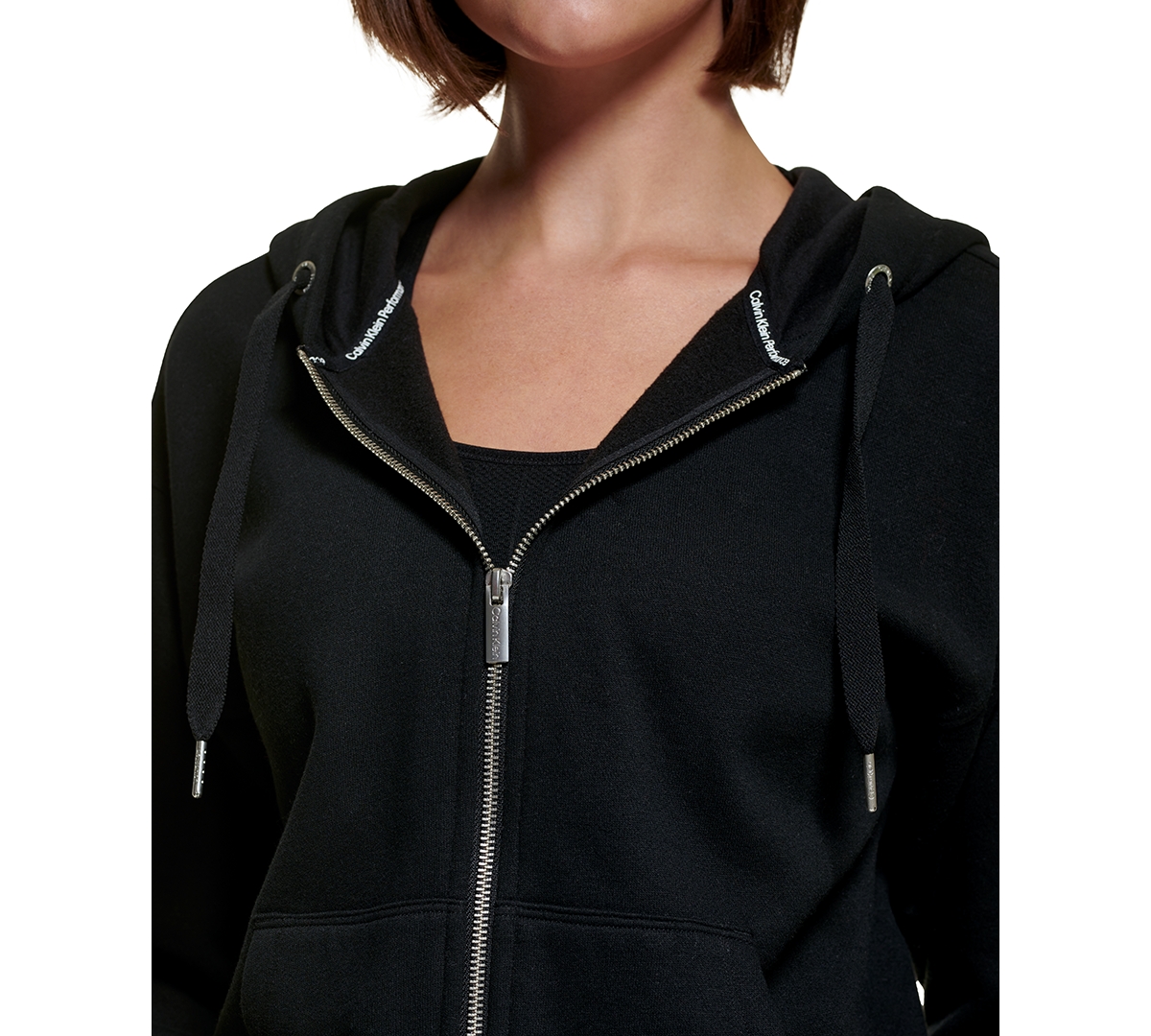 Calvin Klein Performance Women's Fleece Long-sleeve Zip-front Hoodie