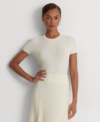Lauren Ralph Lauren - Women's Linen-Cotton Short-Sleeve Sweater