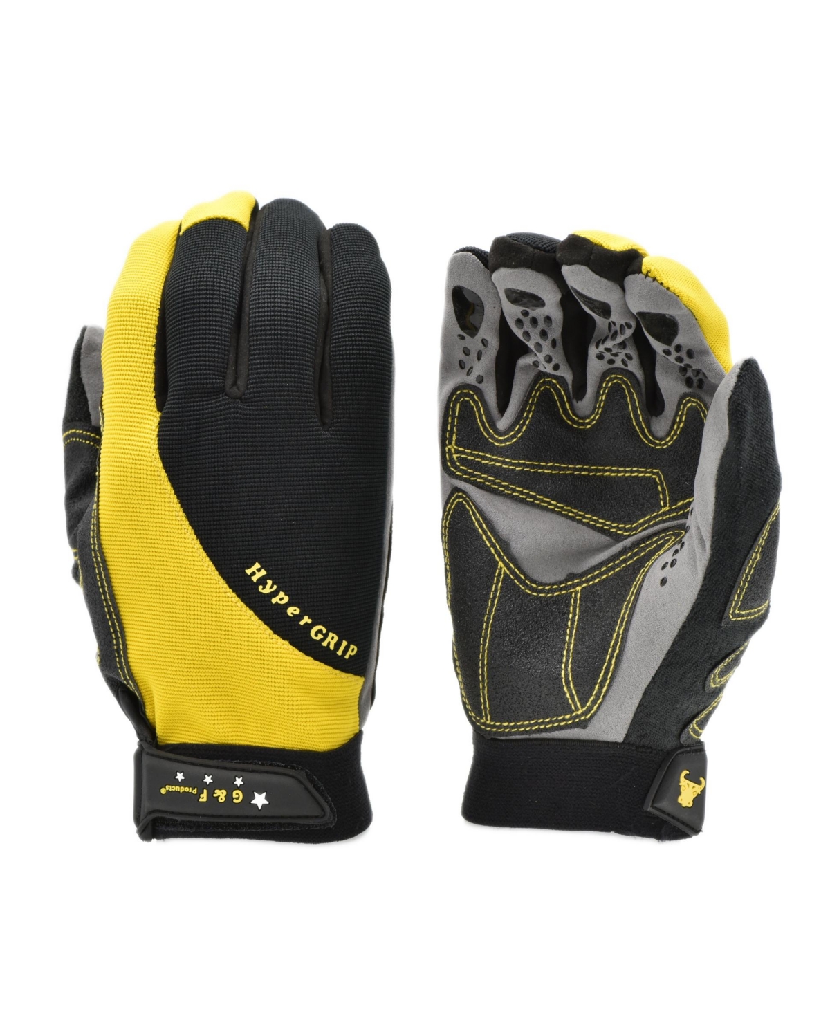 Non-Slip Mechanics Work Gloves - Yellow