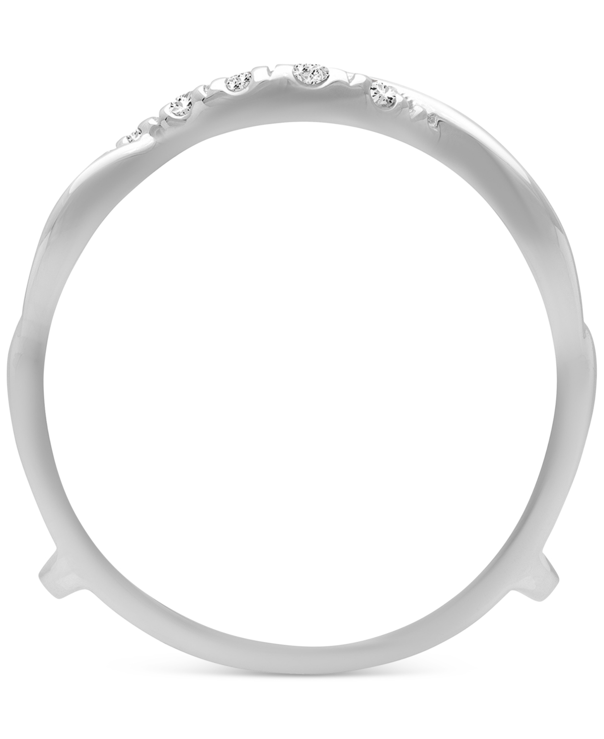 Diamond Oval Halo Cluster Intertwined Bridal Set (1/2 ct. t.w.) in 14k- White Gold