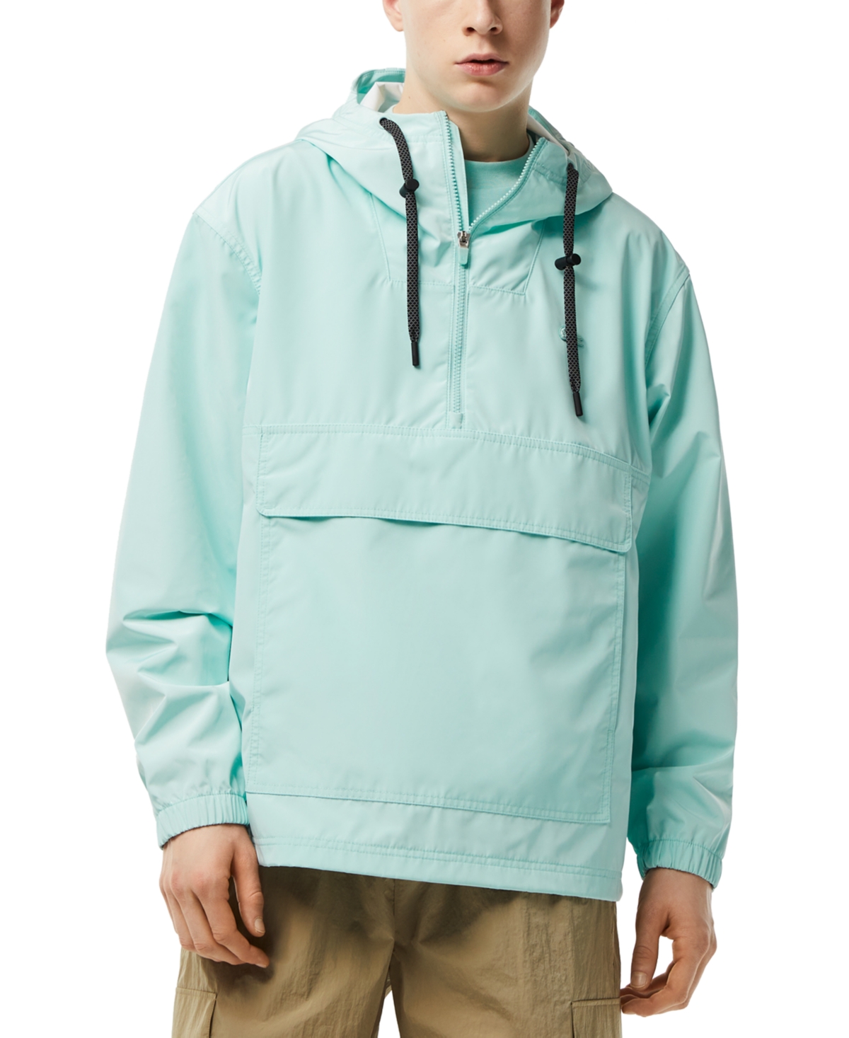LACOSTE MEN'S CROPPED PULL-ON HOODED JACKET