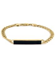 Effy Men's 14K Yellow Gold and Leather Bracelet