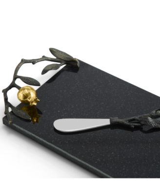 Pomegranate Small Cheeseboard with Knife 2 Piece Set