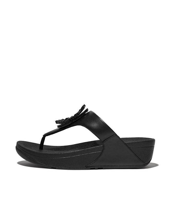 FitFlop Women's Lulu Crystal Circlet Leather Toe Post Sandals - Macy's