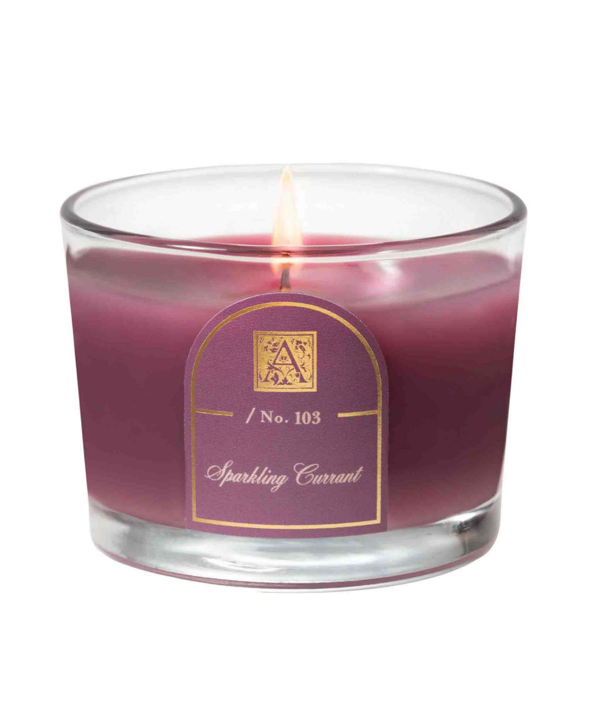 Aromatique Sparkling Currant Petite Tumbler Glass Candle In Clear Glass Candle