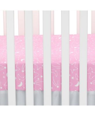 Disney Baby Minnie Mouse Pink Celestial Fitted Crib Sheet by
