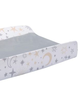 Baby Goodnight Moon White/Gray Changing Pad Cover - Moons/Stars