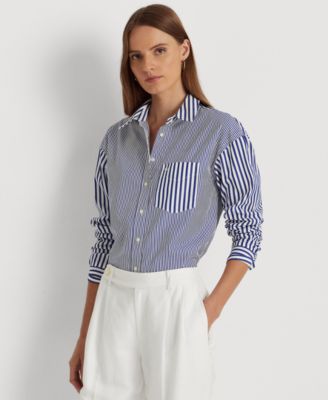 Lauren Ralph Lauren - Women's Striped Cotton Broadcloth Shirt