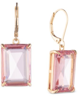 Lauren Ralph Lauren - Gold-Tone Color Emerald-Cut Stone Drop Earrings