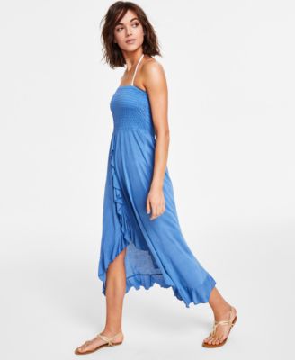 Women's Strapless High-Low Dress Cover-Up